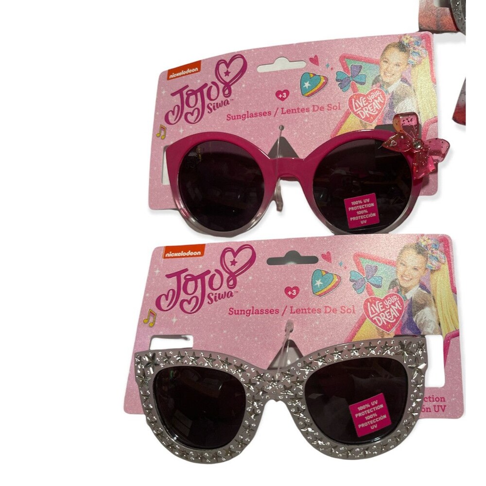 2 JOJO SIWA NICKELODEON Rhinestones & Bows Sunglasses Girls Kids Kid Sun Glasses